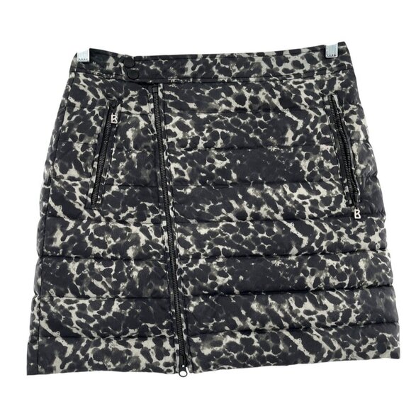 Bogner Fire & Ice Sophy Womens Leopard Print Quilted Puffer Skirt Pockets Down - Picture 1 of 12